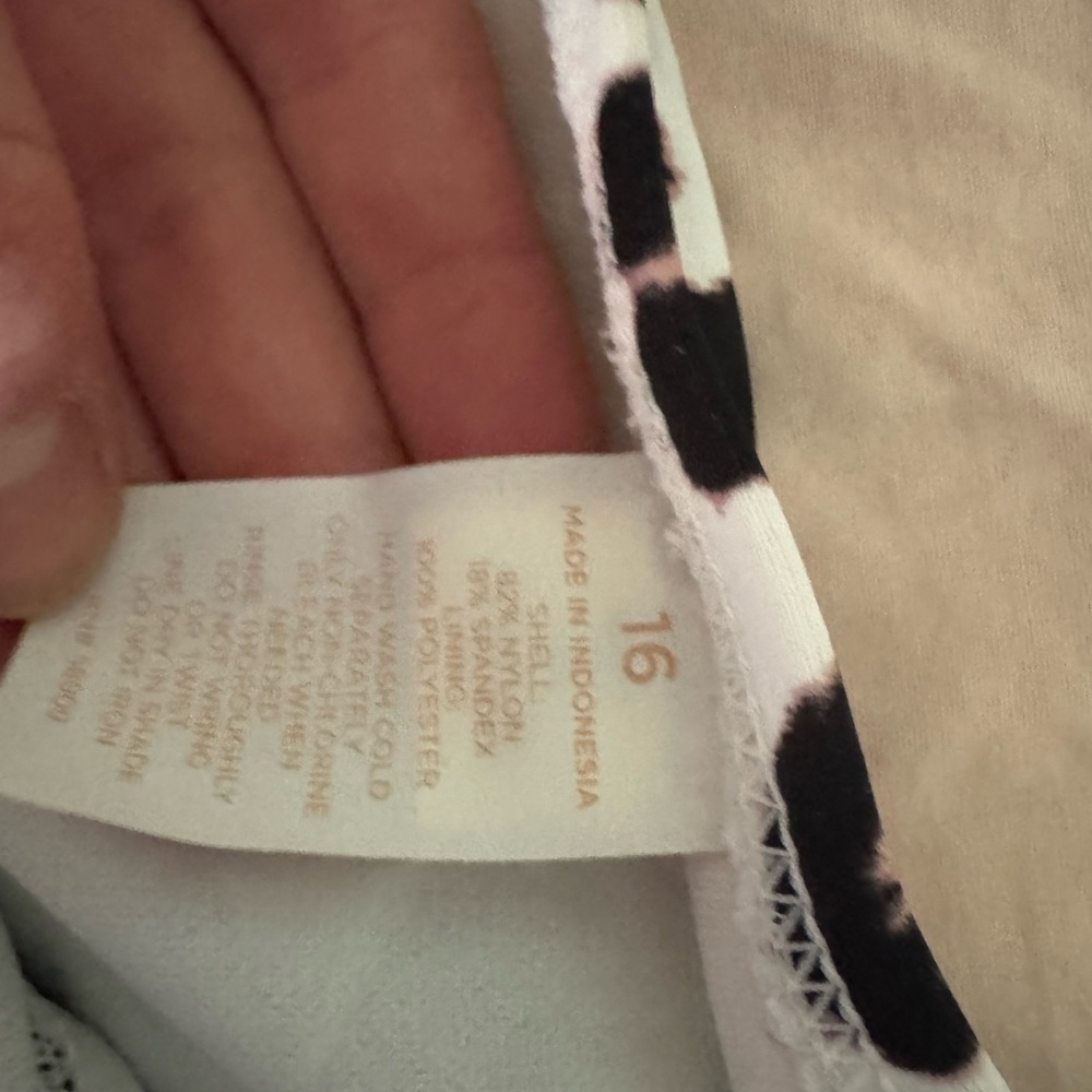 White and Black Polka Dot Garment